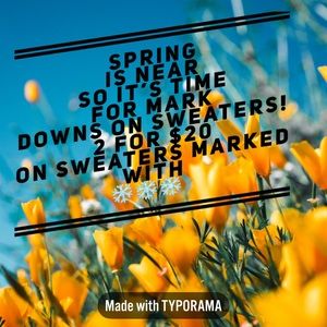 2 for $20 on select sweaters❄️❄️